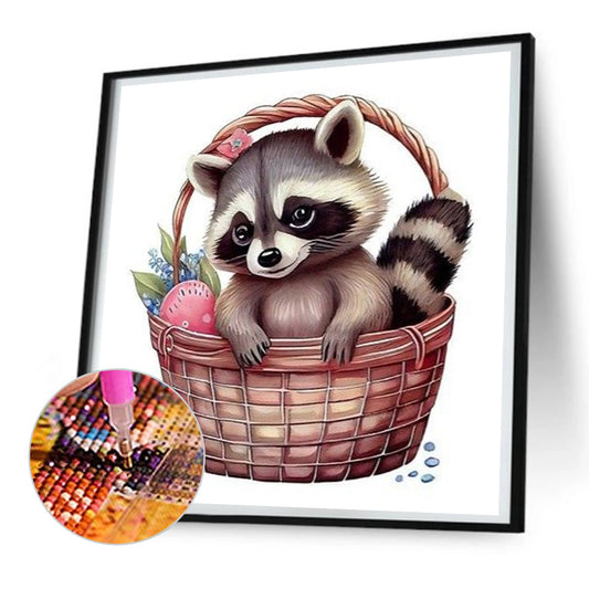 Raccoon - Full Round Drill Diamond Painting 30*30CM