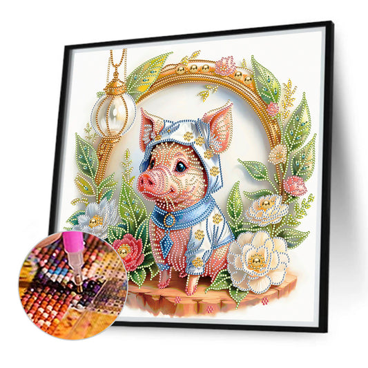 Simple Piggy - Special Shaped Drill Diamond Painting 40*40CM