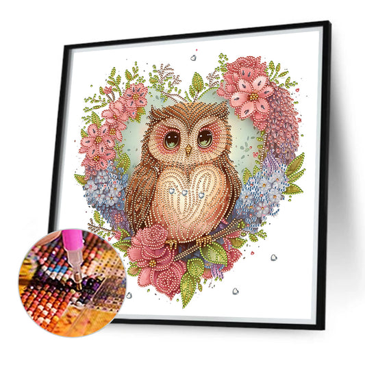 Simple Owl - Special Shaped Drill Diamond Painting 40*40CM