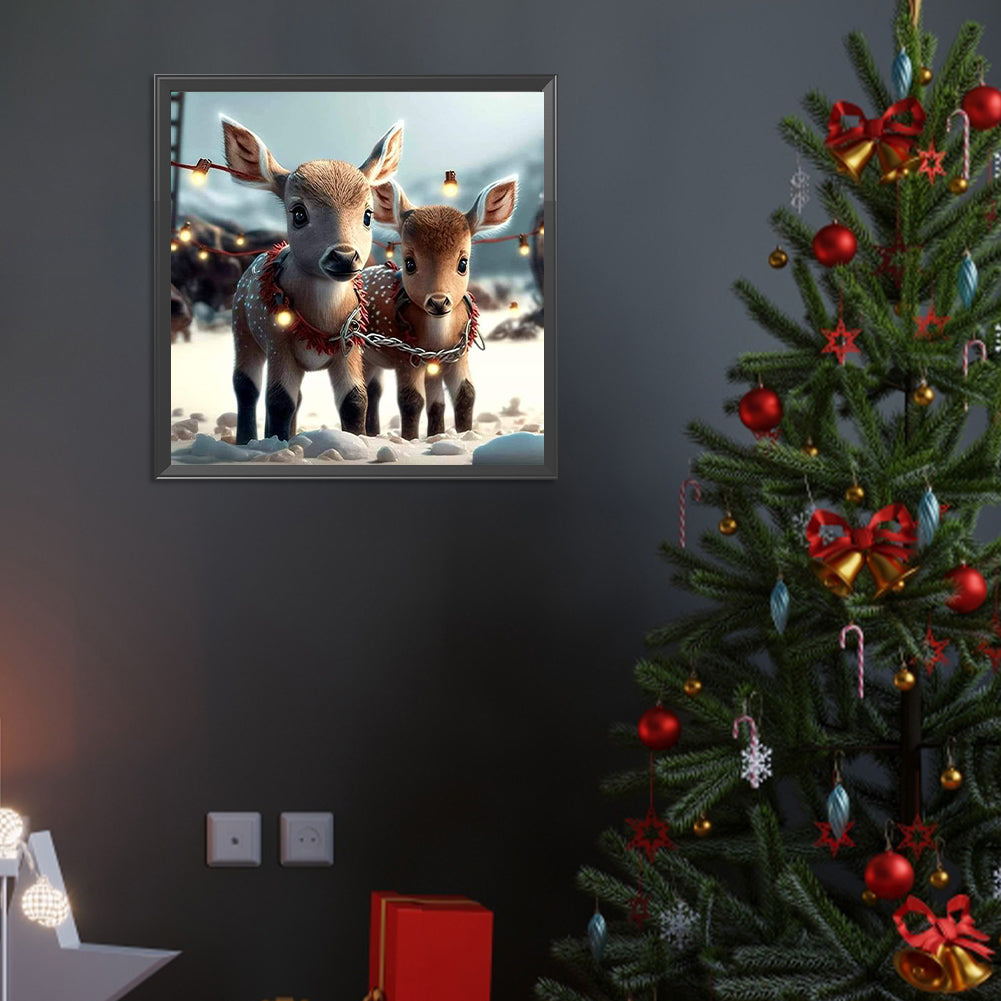 Deer - Full Round Drill Diamond Painting 40*40CM
