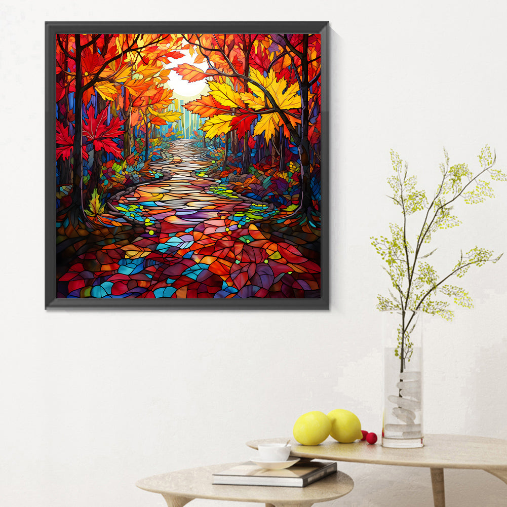 Maple Leaf Forest - Full Round Drill Diamond Painting 30*30CM