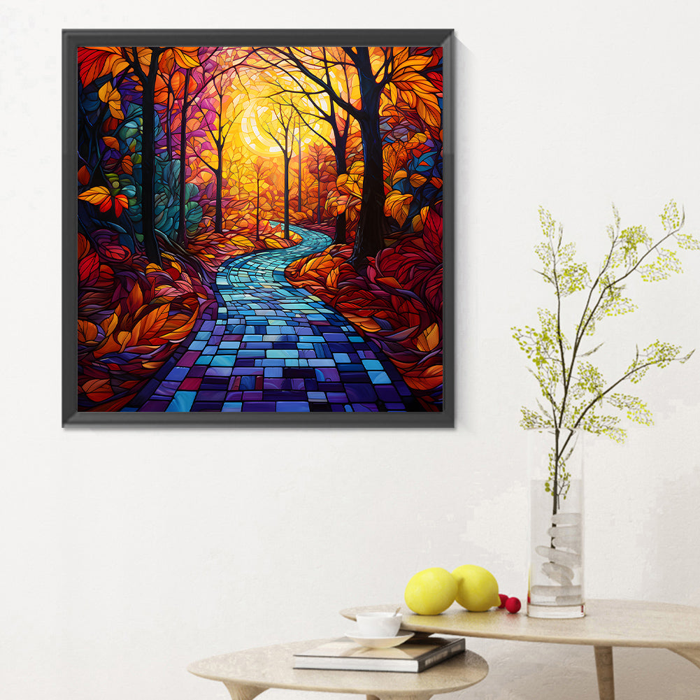 Maple Leaf Forest - Full Round Drill Diamond Painting 30*30CM