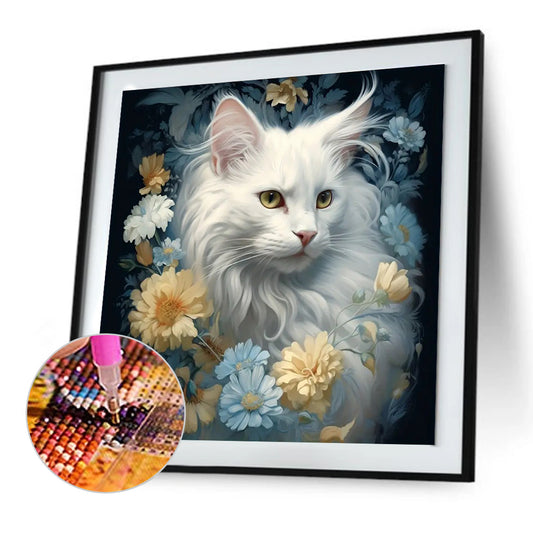 Kitten - Full Round Drill Diamond Painting 30*30CM