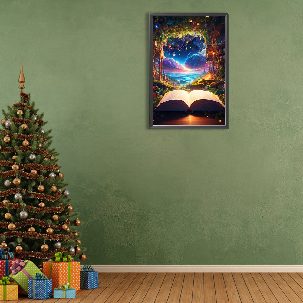Sea Of Clouds And Books - Full Round Drill Diamond Painting 40*60CM