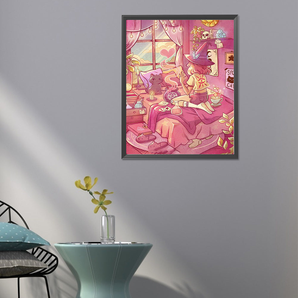 Little Witch - Full Round Drill Diamond Painting 40*50CM
