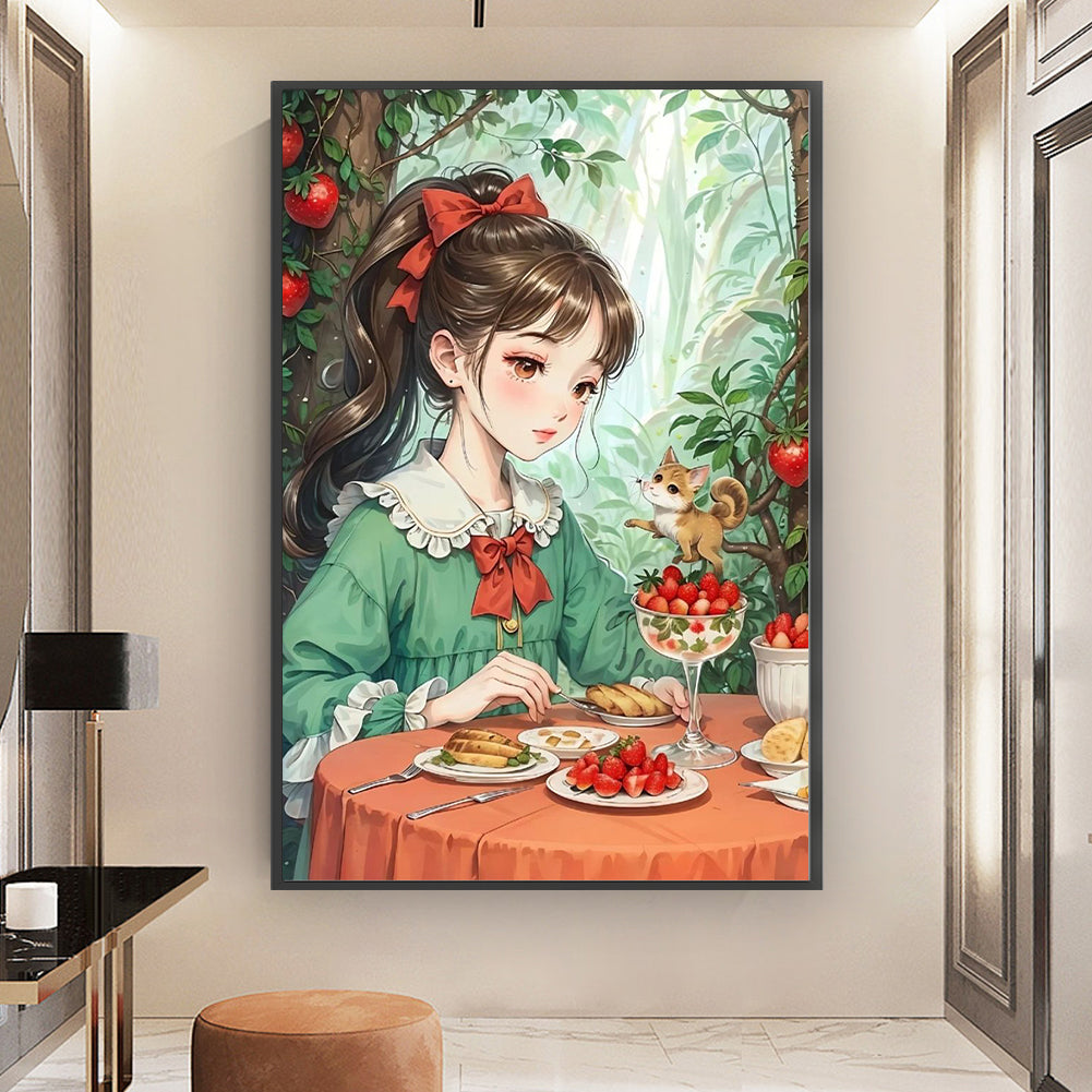 Girl - 11CT Stamped Cross Stitch 50*75CM