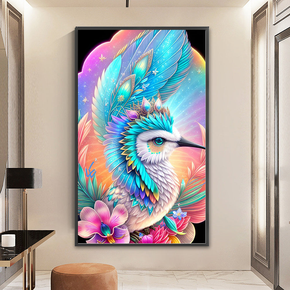 Colorful Hummingbird - 11CT Stamped Cross Stitch 35*60CM