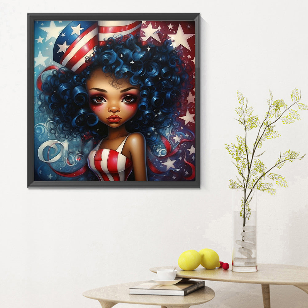 Girl - Full Round Drill Diamond Painting 30*30CM