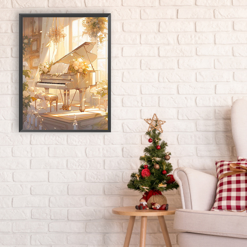 Piano¡¤Yellow - Full Round Drill Diamond Painting 30*40CM
