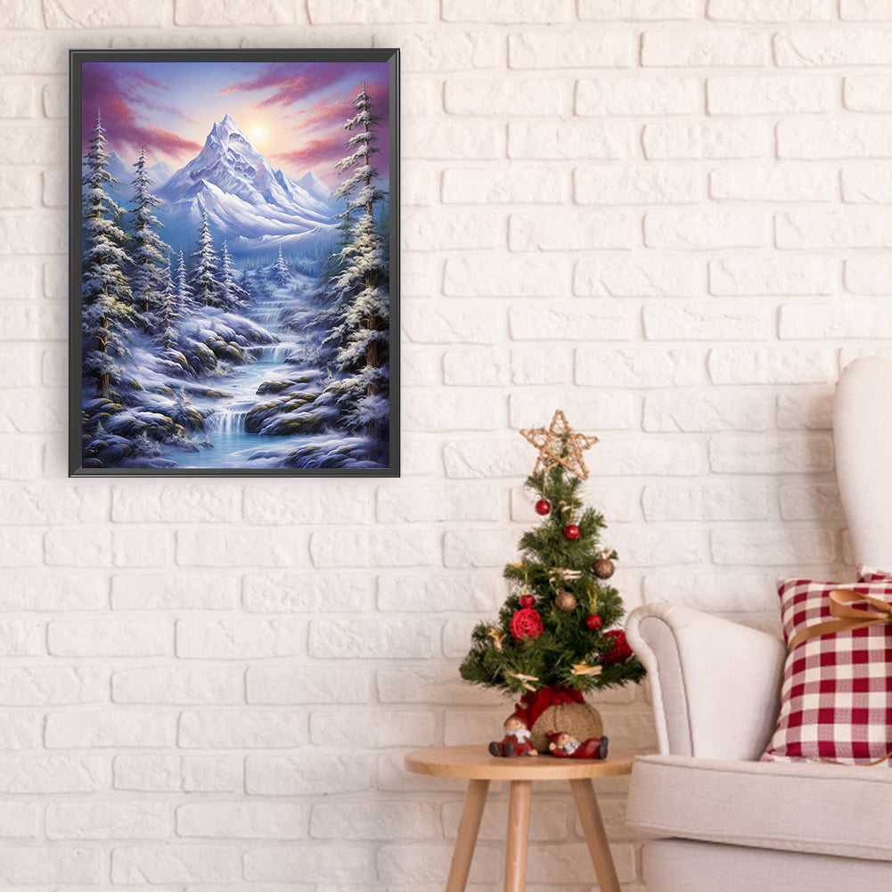 Winter Exterior - Full Round Drill Diamond Painting 30*40CM