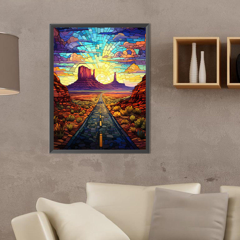 Desert Highway - Full Round Drill Diamond Painting 30*40CM