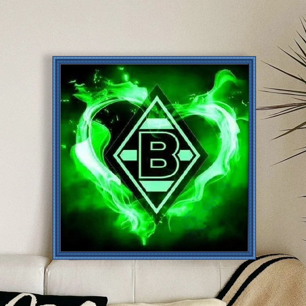 Monchengladbach Football Team Logo - 11CT Stamped Cross Stitch 40*40CM