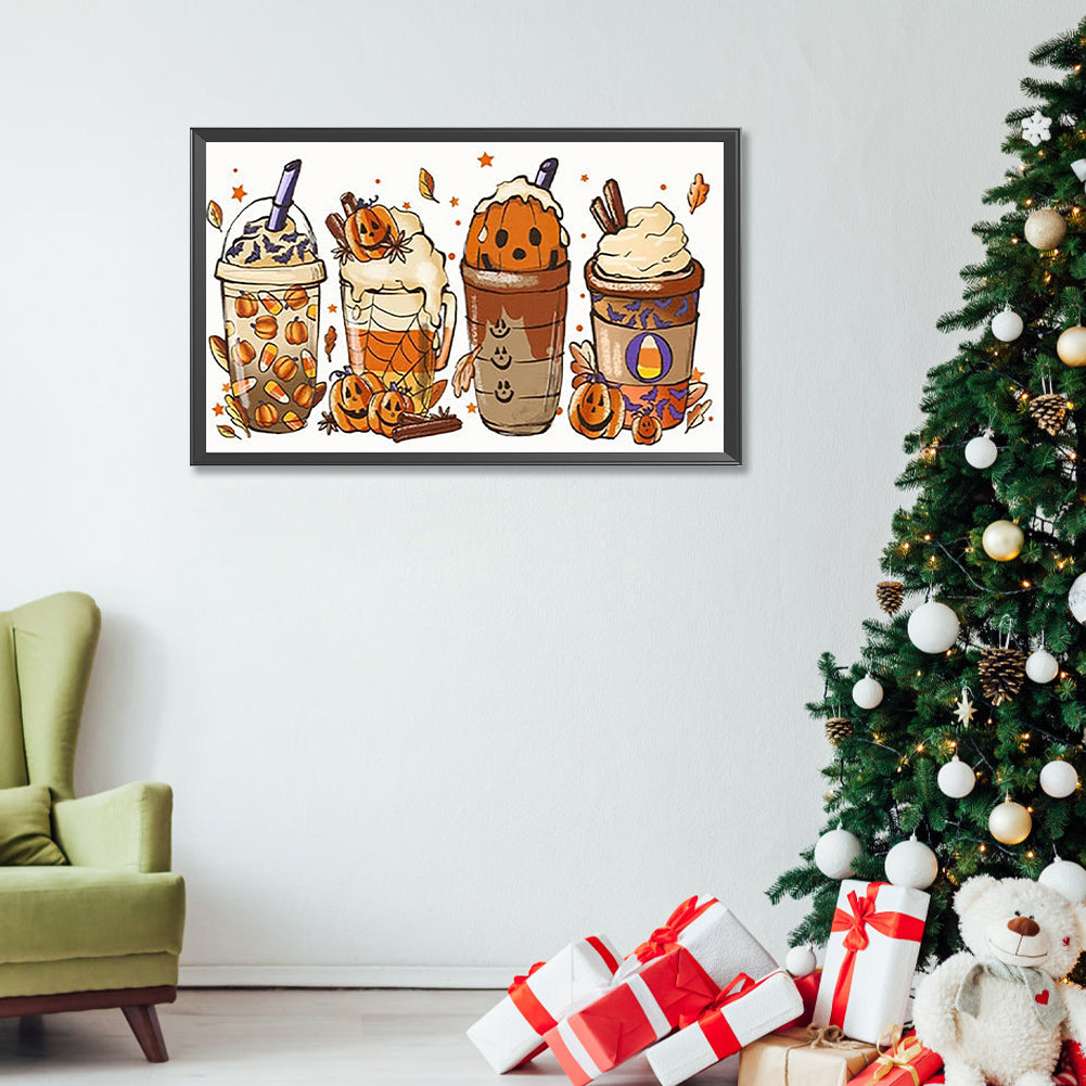 Halloween Drinks - Full Round Drill Diamond Painting 50*30CM