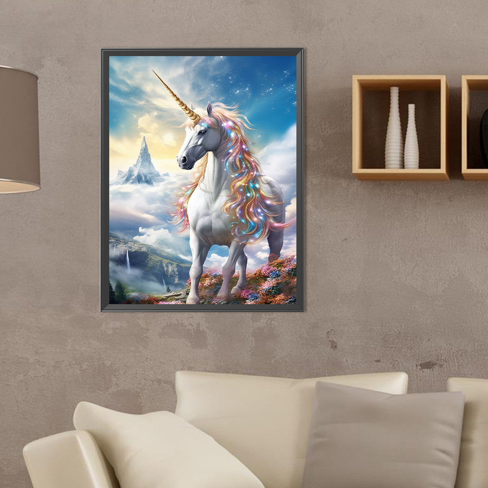 Fantasy Unicorn - Full Round Drill Diamond Painting 30*40CM