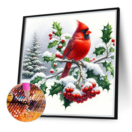Cardinal On Tree Branch - Full Round Drill Diamond Painting 40*40CM