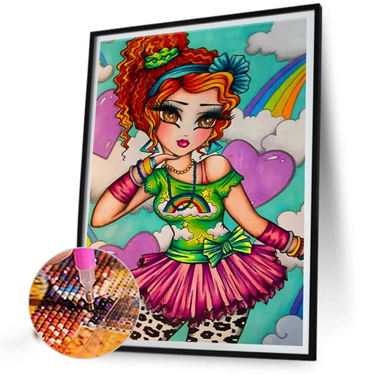 Cartoon Girl - Full Round Drill Diamond Painting 40*50CM