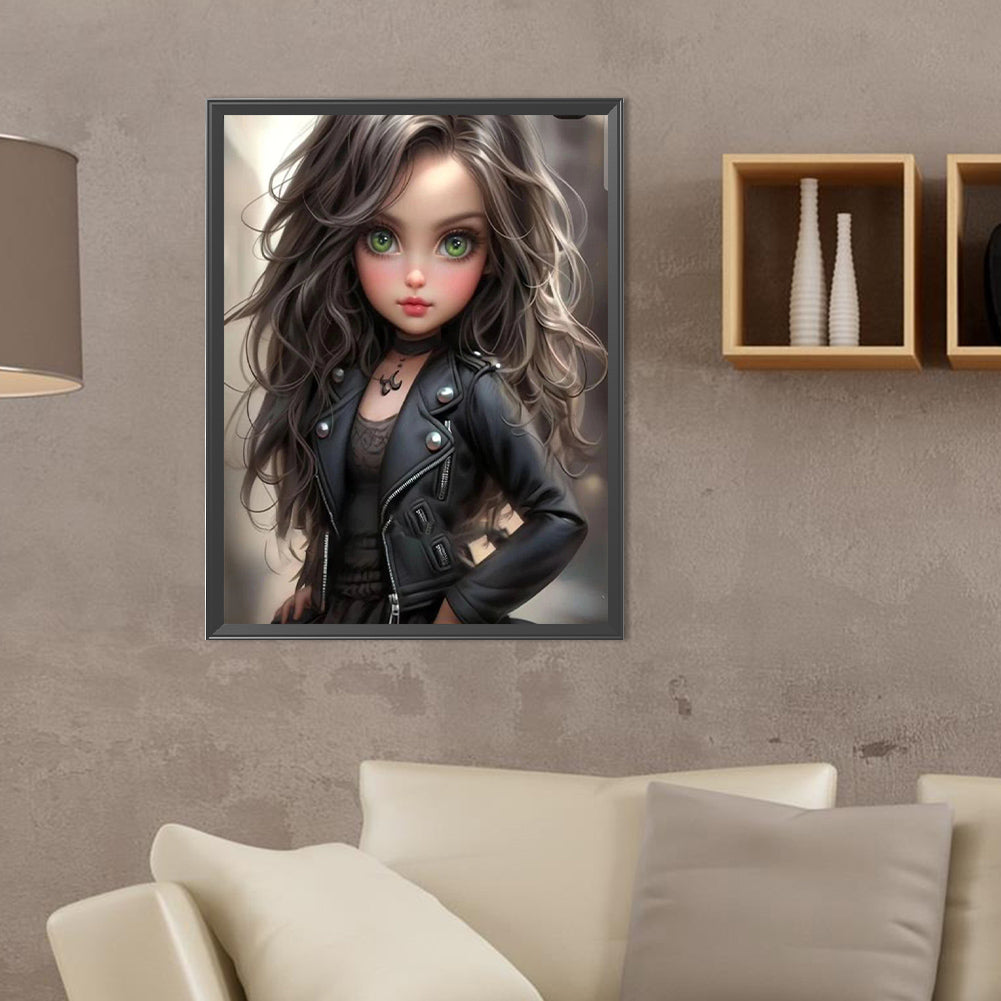 Sweet Cool Girl - Full Round Drill Diamond Painting 30*40CM