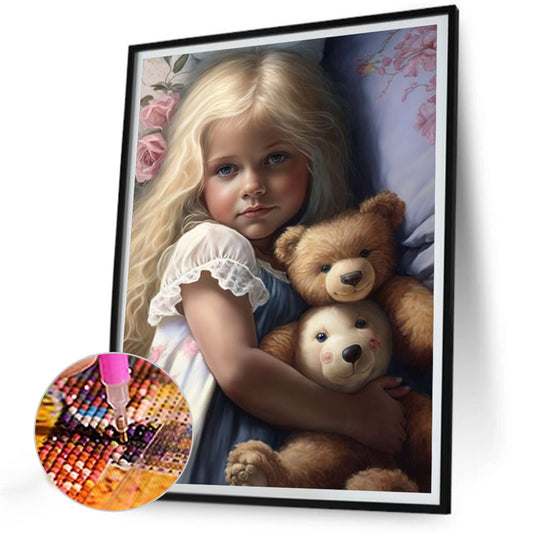 Sweet Girl - Full Round Drill Diamond Painting 30*40CM