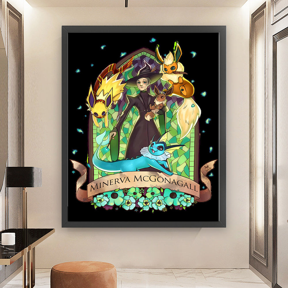 Pok¨¦mon And Mcgonagall - 11CT Stamped Cross Stitch 50*60CM