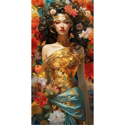 Flowers Classical Beauty - 11CT Stamped Cross Stitch 40*80CM