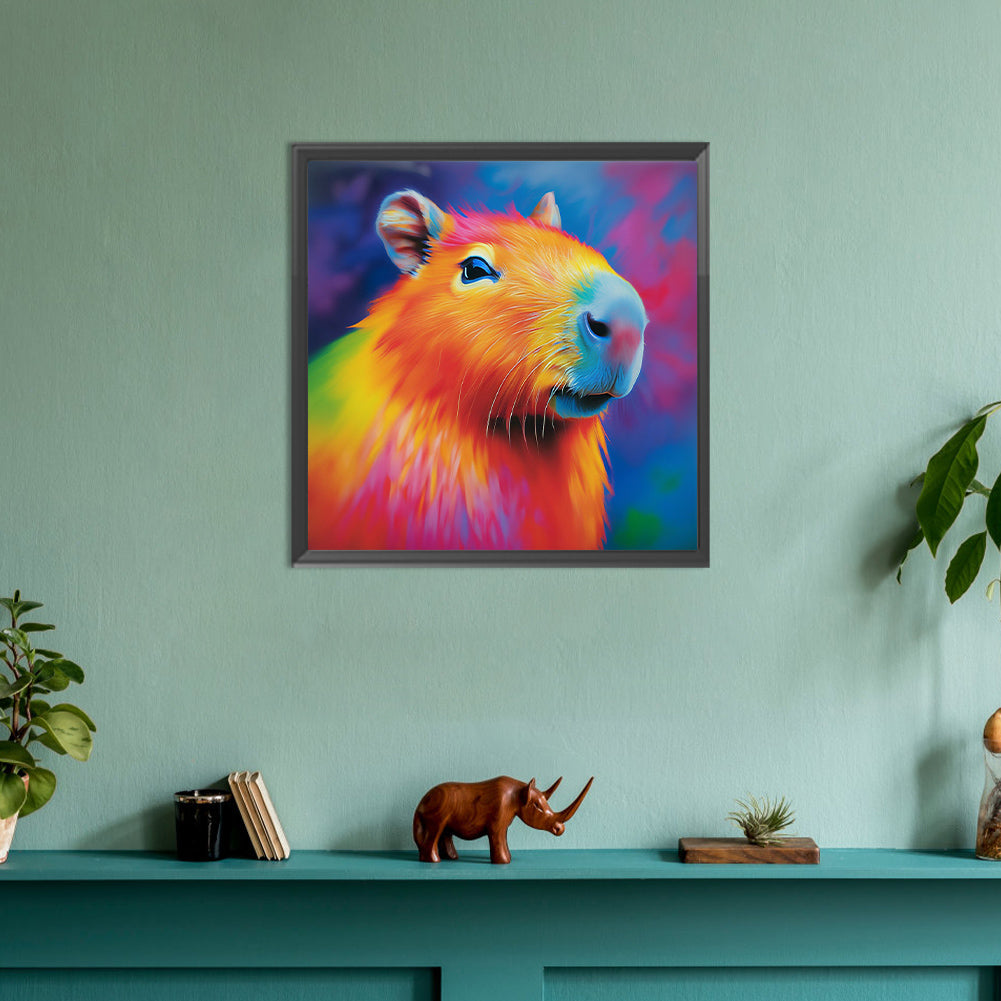 Colorful Capybara - Full Round Drill Diamond Painting 30*30CM