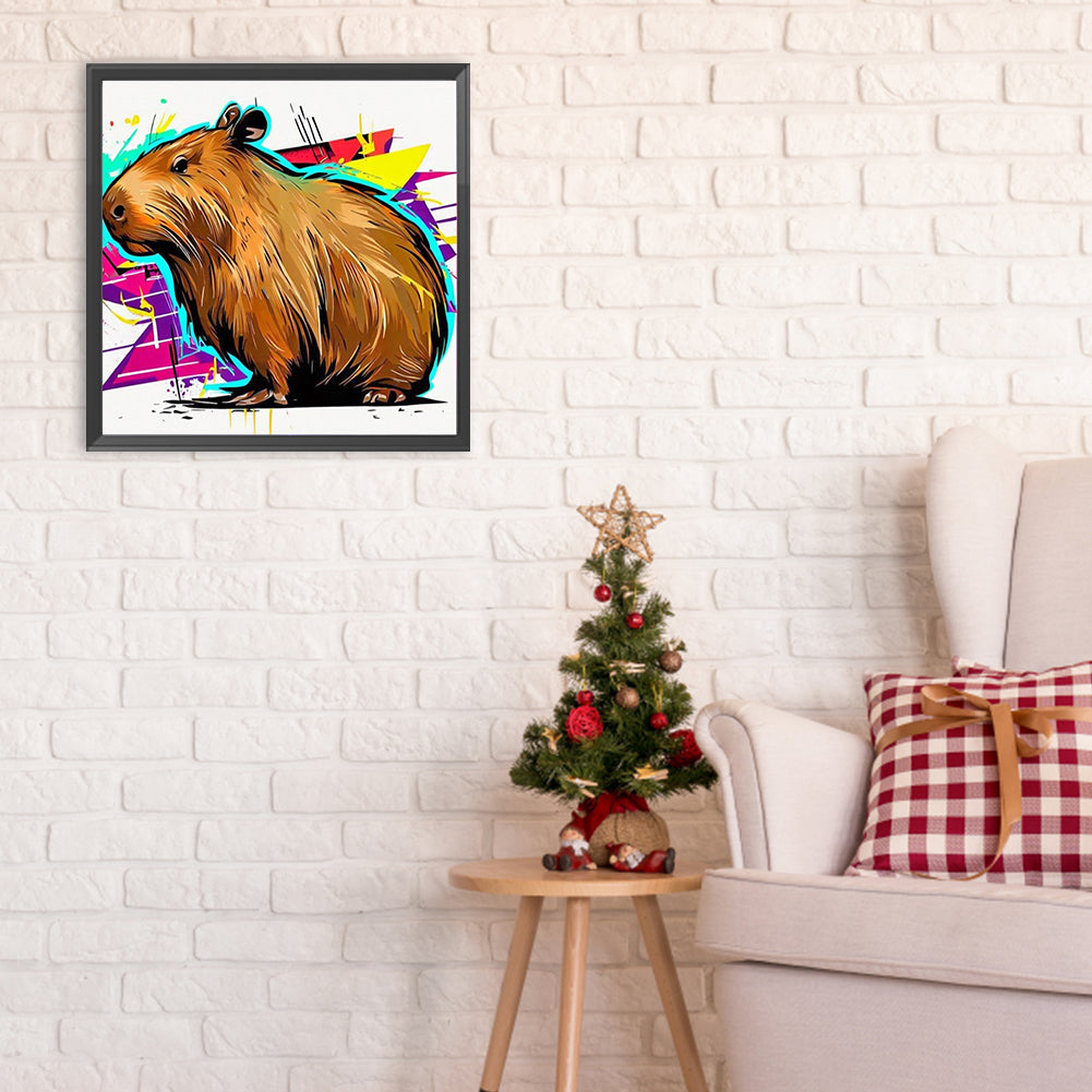 Capybara - Full Round Drill Diamond Painting 30*30CM