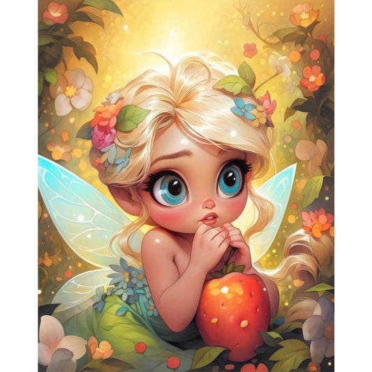 Flower Fairy Girl - 11CT Stamped Cross Stitch 50*60CM