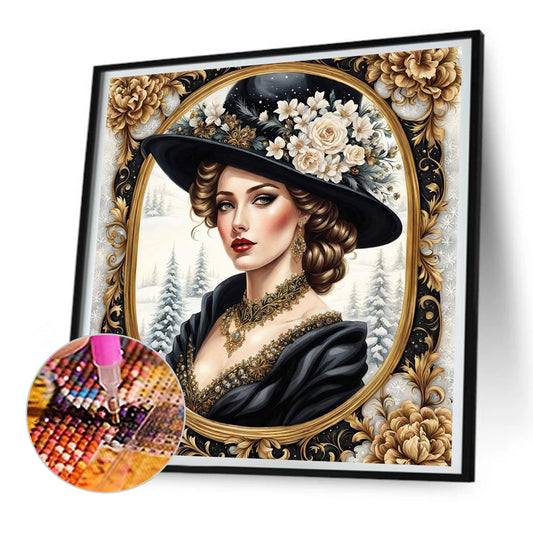 Noble Lady - Full Round Drill Diamond Painting 30*30CM