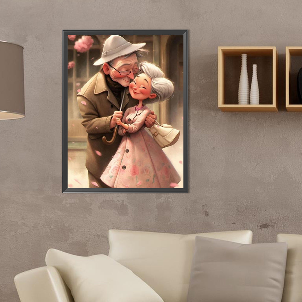 Elderly Couple - Full Round Drill Diamond Painting 30*40CM