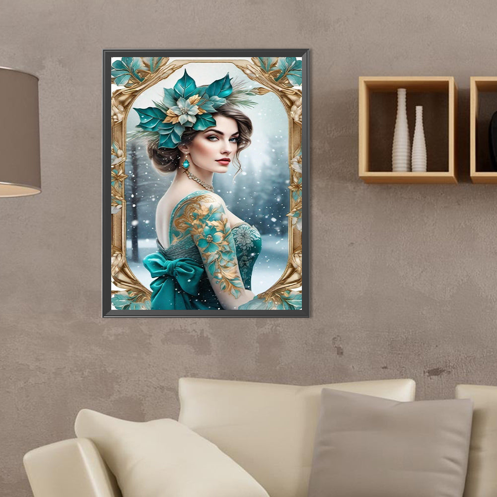 Noble Lady - Full Round Drill Diamond Painting 30*40CM