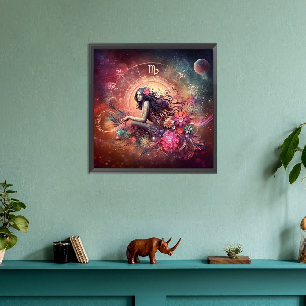 Twelve Zodiac Signs-Virgo - Full Round Drill Diamond Painting 30*30CM