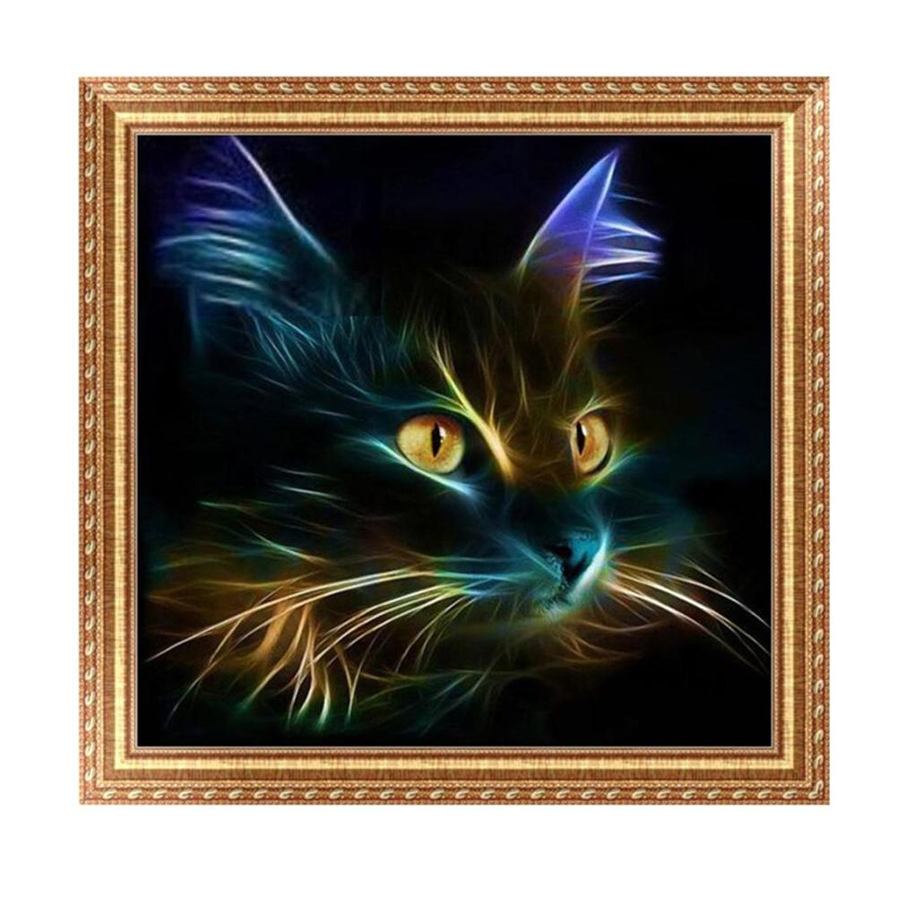 Cat - Full Round Drill Diamond Painting 30*30CM