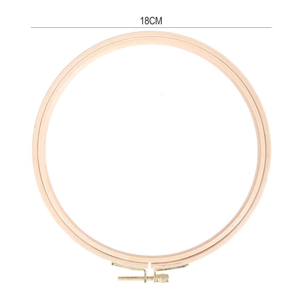 DIY Wooden Cross Stitch Frame Needlework Hoop Ring Embroidery Tool(18cm)