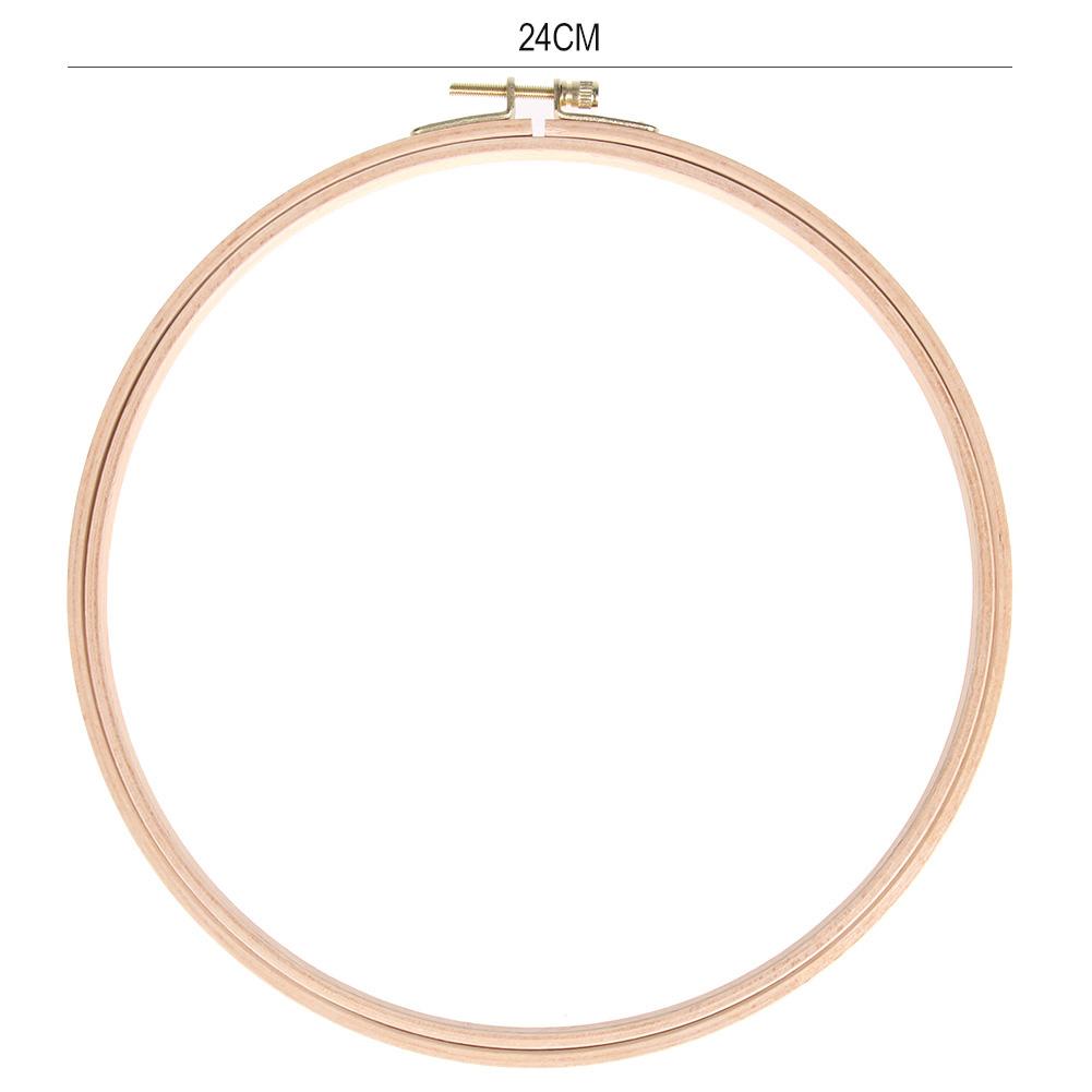 DIY Wooden Cross Stitch Frame Needlework Hoop Ring Embroidery Tool(24cm)
