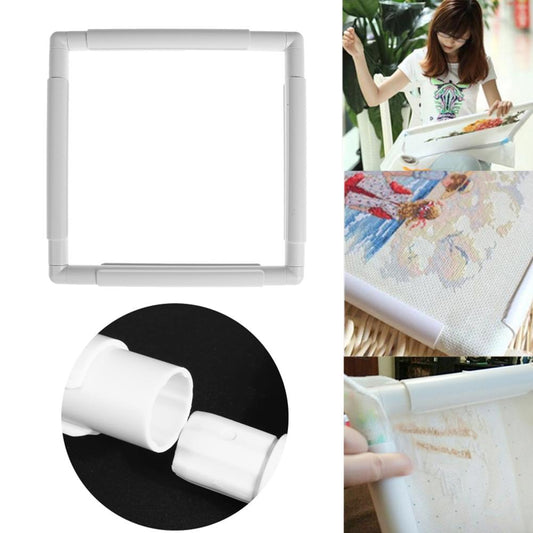 Square Shape Embroidery Frame Craft Cross Stitch Needlework Sewing Hoop(C)