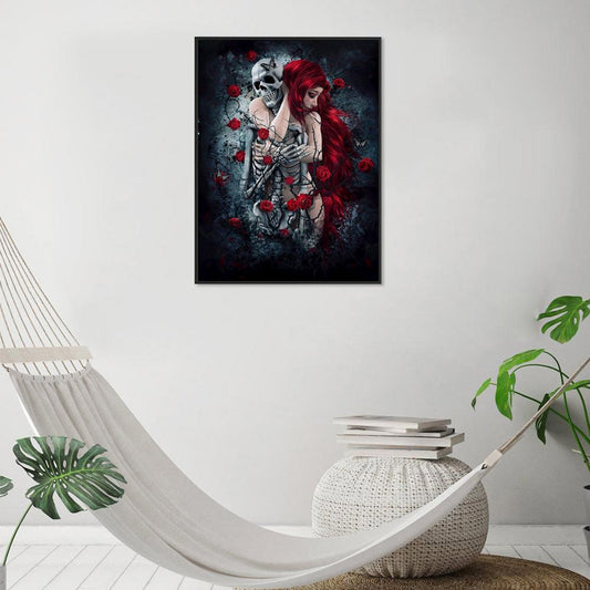 Beauty Skull - Full Round Drill Diamond Painting 30*40CM