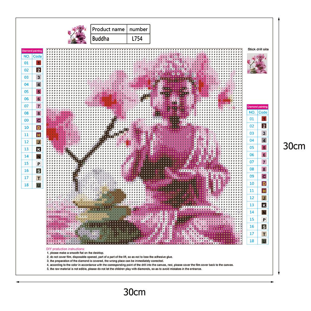 Buddha - Full Round Drill Diamond Painting 30*30 CM