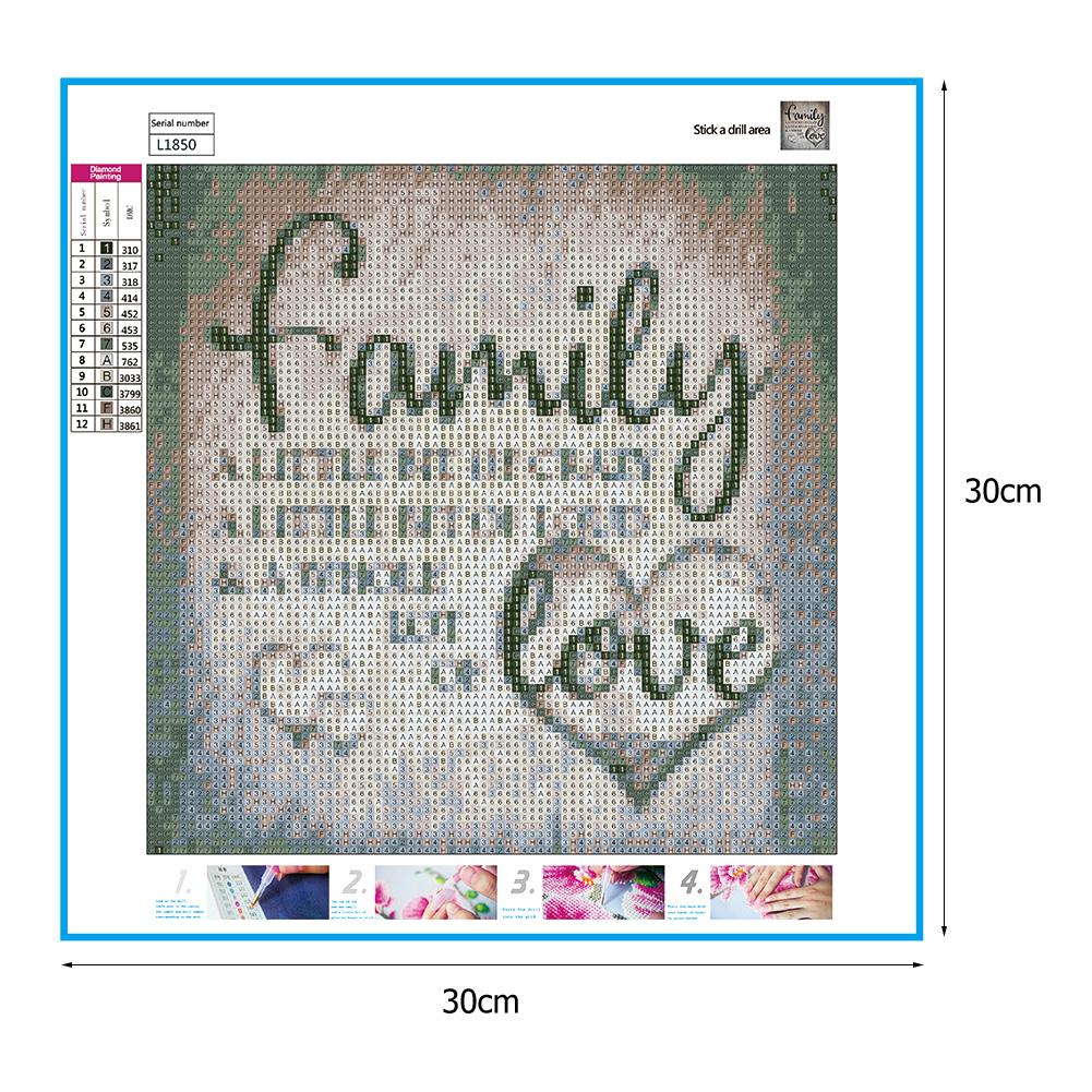 Family - Full Round Drill Diamond Painting 30*30CM
