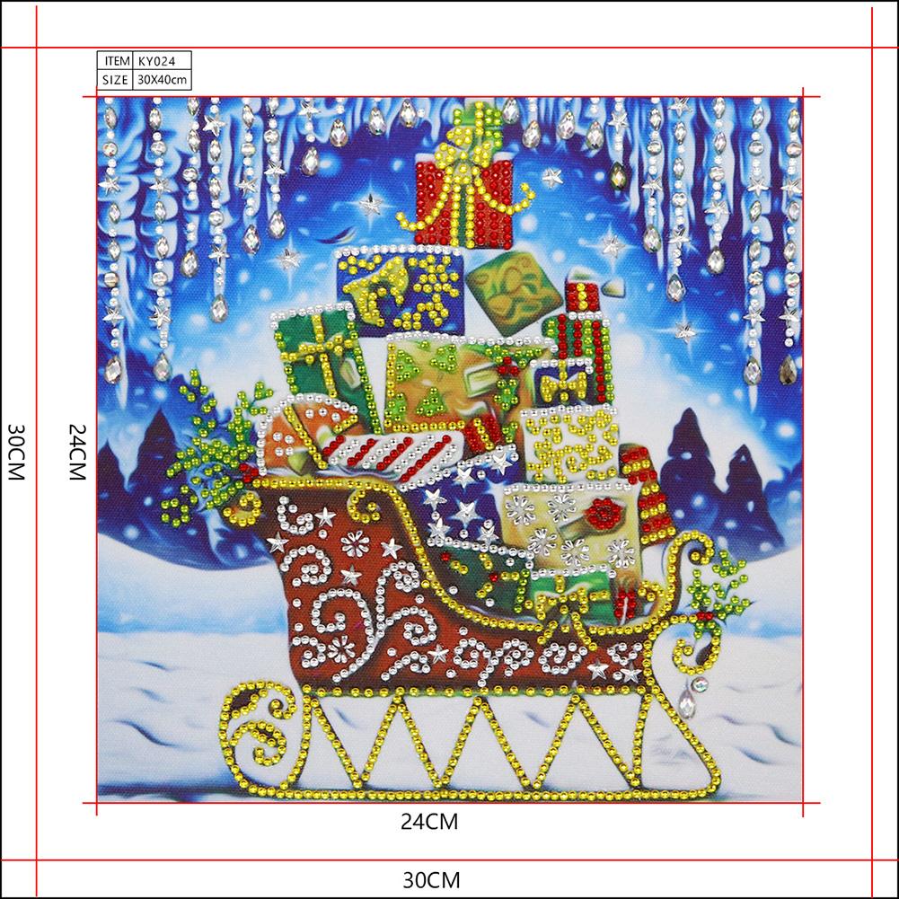 Sleigh - Full Round Drill Diamond Painting 30*30CM