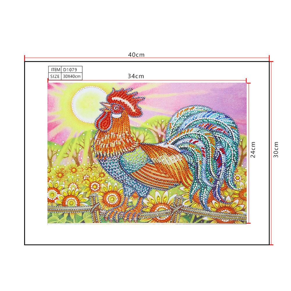Chicken - Special Shaped Drill Diamond Painting 30*40CM