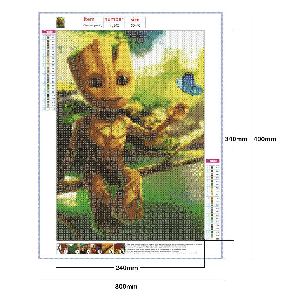 Groot - Full Round Drill Diamond Painting 30*40CM
