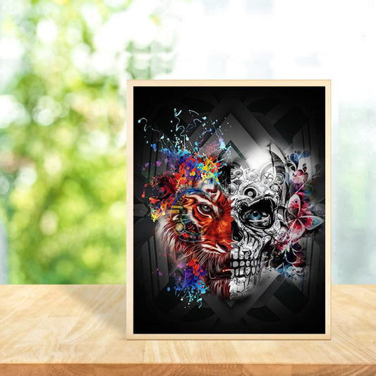 Skull - Full Round Drill Diamond Painting 30*40CM