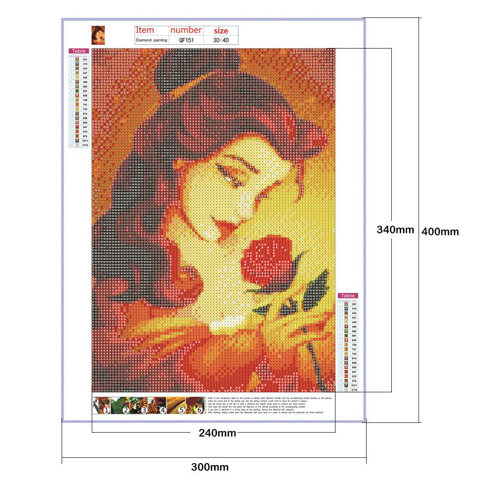 Belle - Full Round Drill Diamond Painting 30*40CM