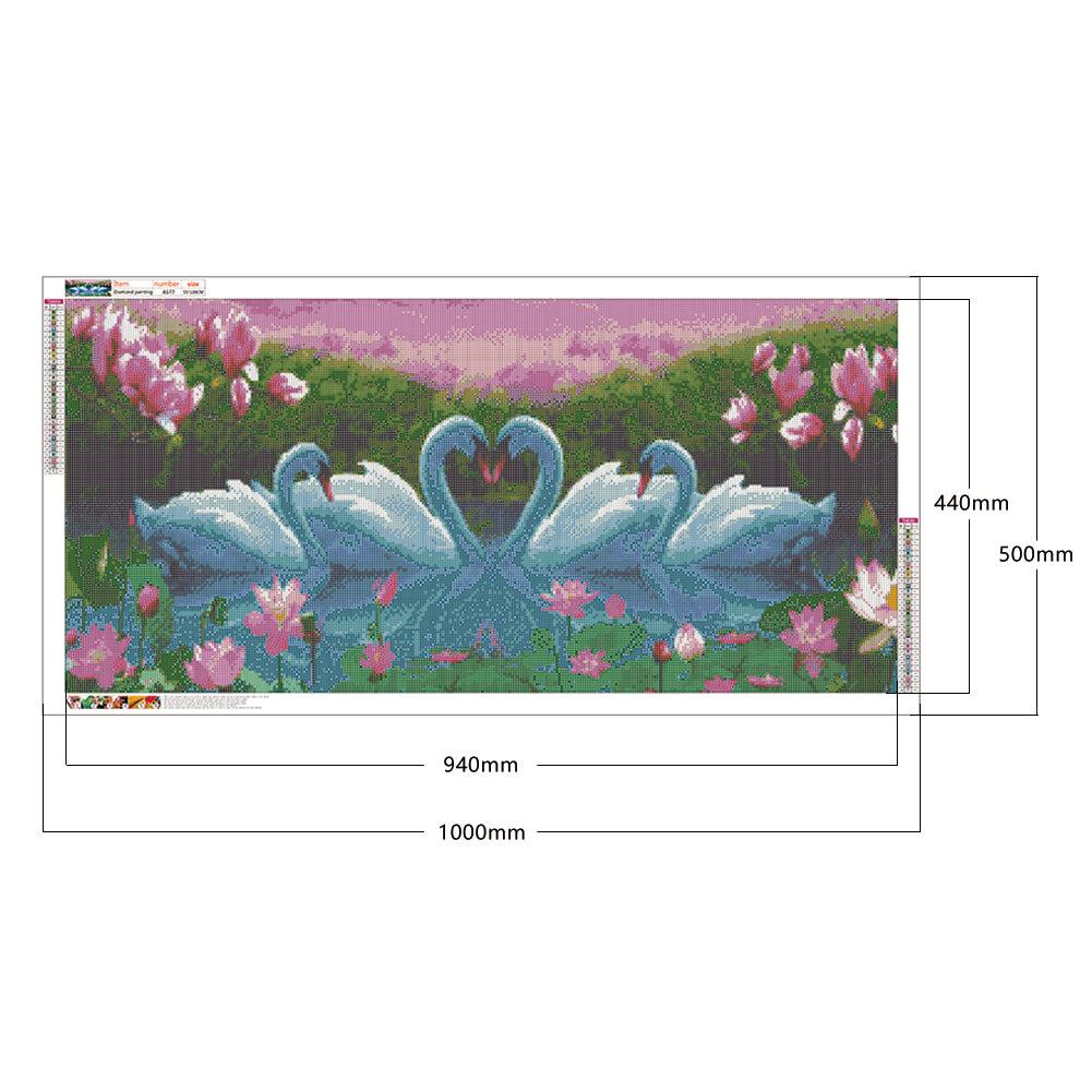 Goose - Full Round Drill Diamond Painting 50*100CM