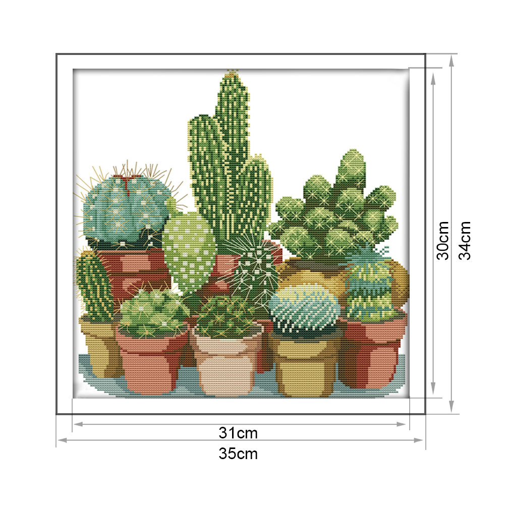 Magic - 14CT Stamped Cross Stitch 34*35CM
