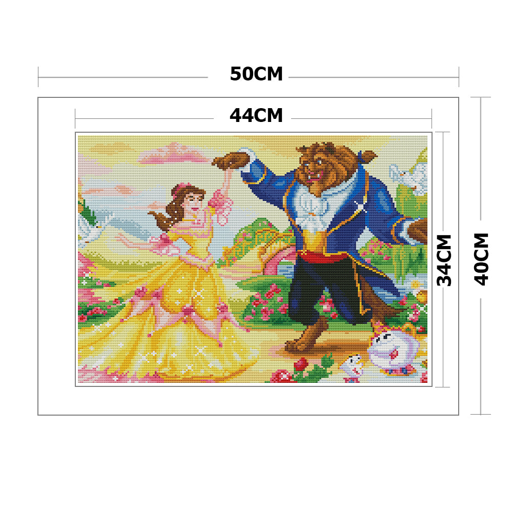 Beauty- 11CT Stamped Cross Stitch 50*40CM