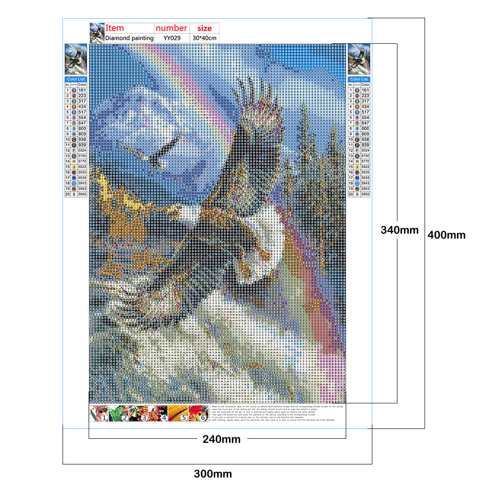 Flying Eagle - Full Round Drill Diamond Painting 30*40CM