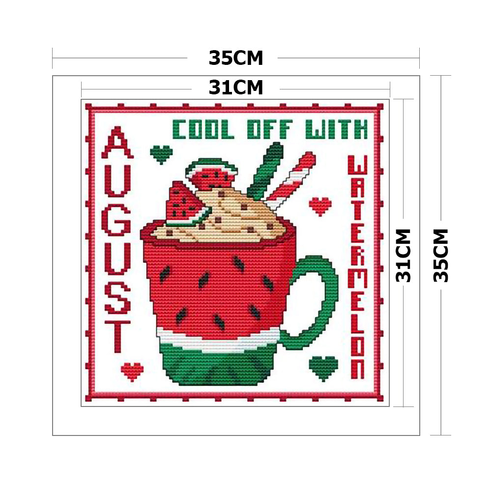 Month - 11CT Stamped Cross Stitch 35*35CM