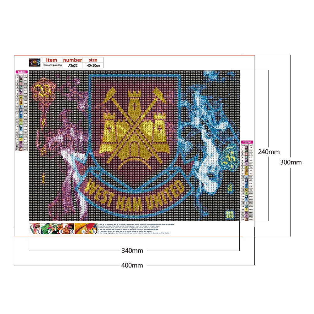 Team Crest - Full Round Drill Diamond Painting 40*30CM