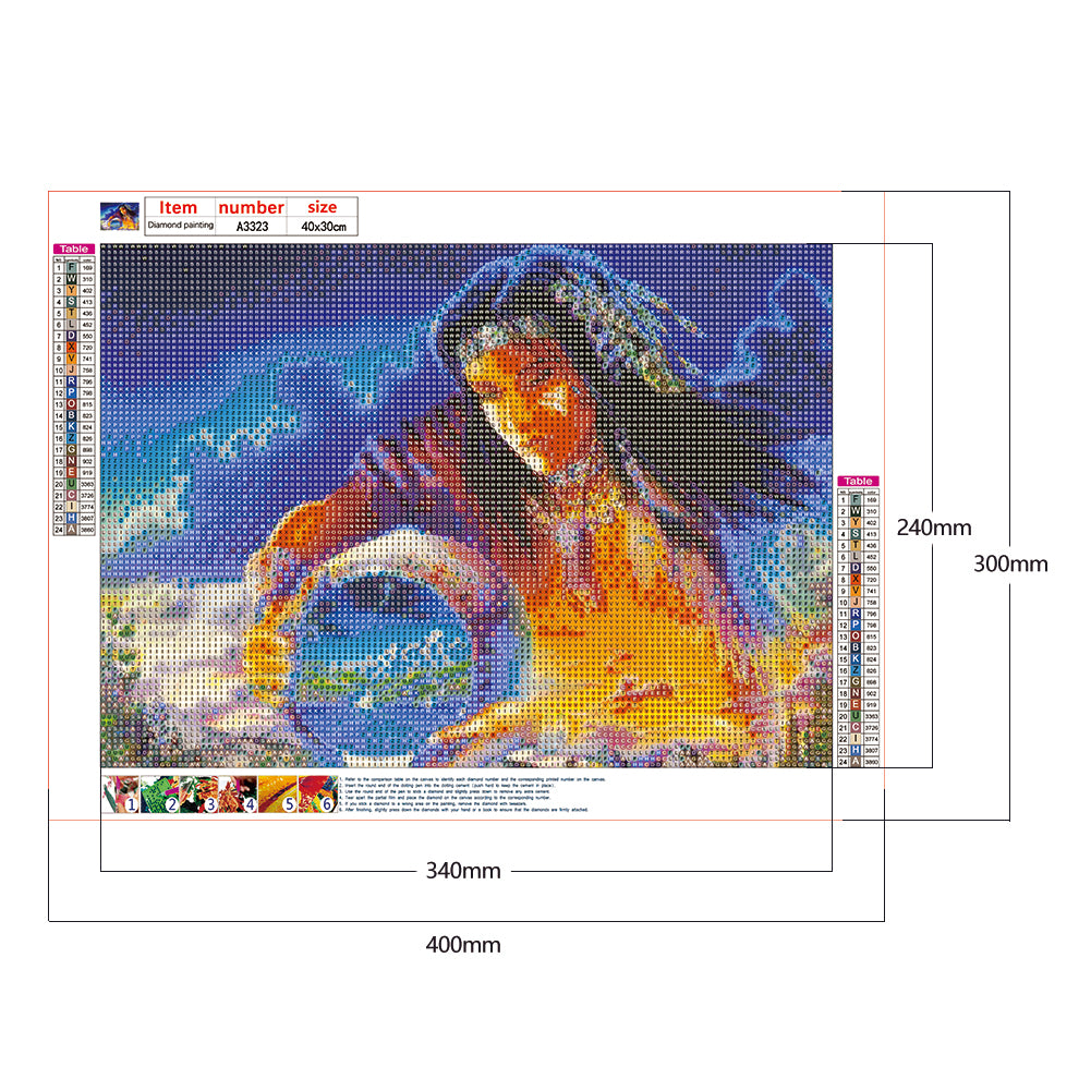 Goddess - Full Round Drill Diamond Painting 40*30CM